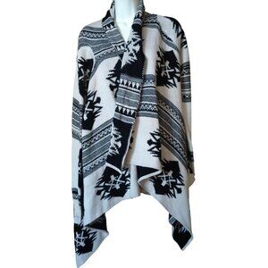 Debut Women's Size M/L Aztec Tribal Southwestern Open Front Cardigan Sweater